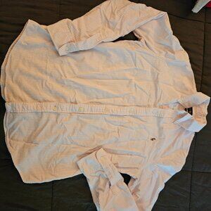 POLO RALPH LAUREN Pastel pink and white striped oxford shirt